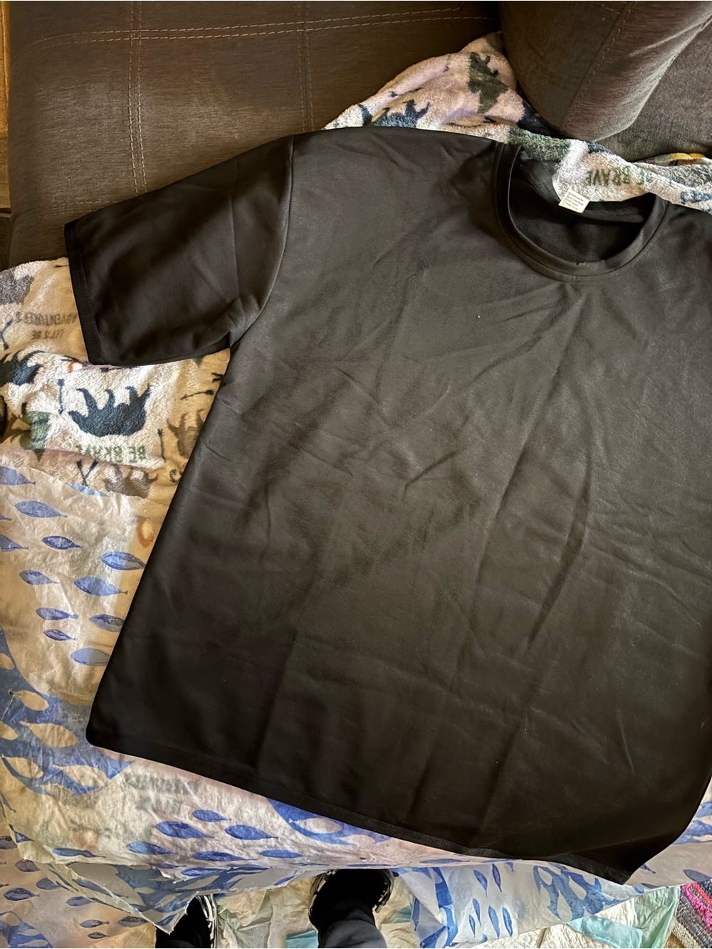 Classic Black Crewneck Tee /shorts set